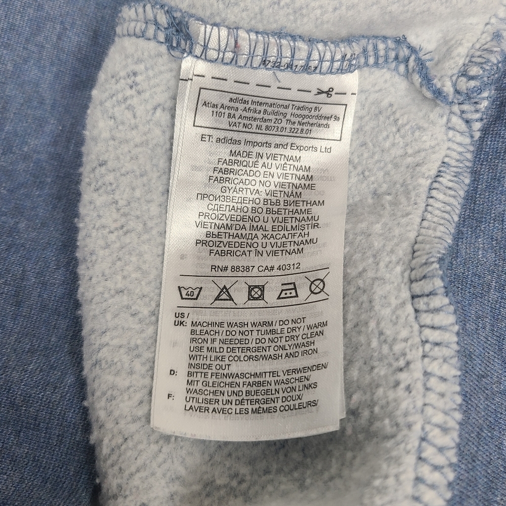 Adidas Essentials 3 Stripes Fleece Crew Sweatshirt EI0690 Medium - Picture 7 of 9